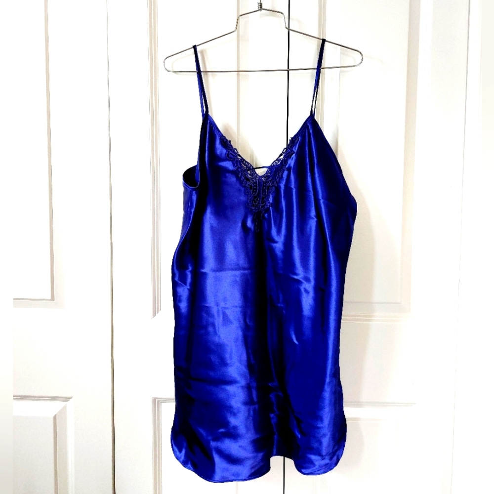Vintage Boudoir Purple 2pc Nightgown & shorties Large 80s Inner‎ Most